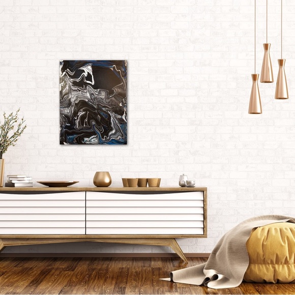 Seeking peace, medium size, abstract, unique design art, original, mixed media - Picture 3 of 5